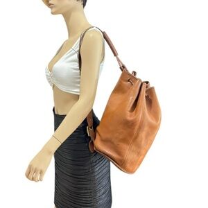 Vintage Coach Brown Leather Shoulder Backpack Bag